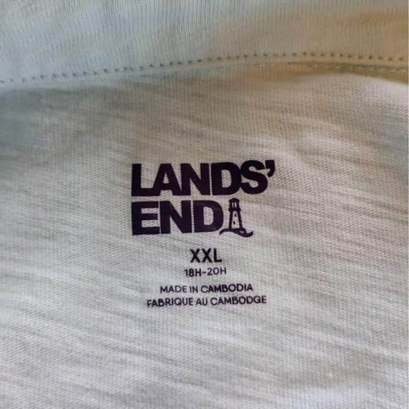 Lands' End Real Palm Tree Polo Shirt Multicolor Boys Size XXL 18-20 - Picture 3 of 5
